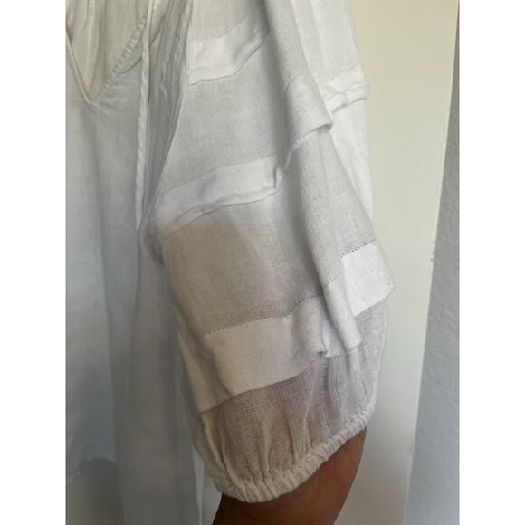 Rails Paris Linen Top in White -Small - Picture 8 of 13